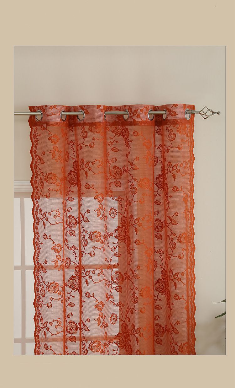 Green Kitchen Gauze Curtains Retro Light Transmitting French Double Layer Lace Bedroom Partition Curtains Bay Window Curtains_voghion.com