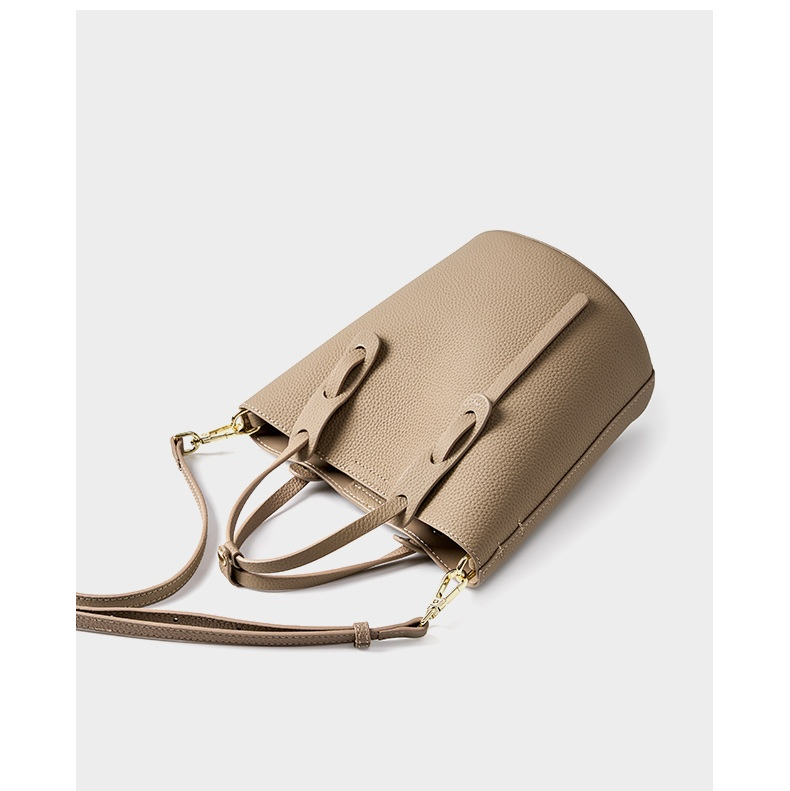 Nuova borsa a secchiello portatile alla moda in morbida pelle bovina con borsa a tracolla singola a spalla di alta qualità Borsa minimalista in pelle bovina con strato superiore per le donne_voghion.com