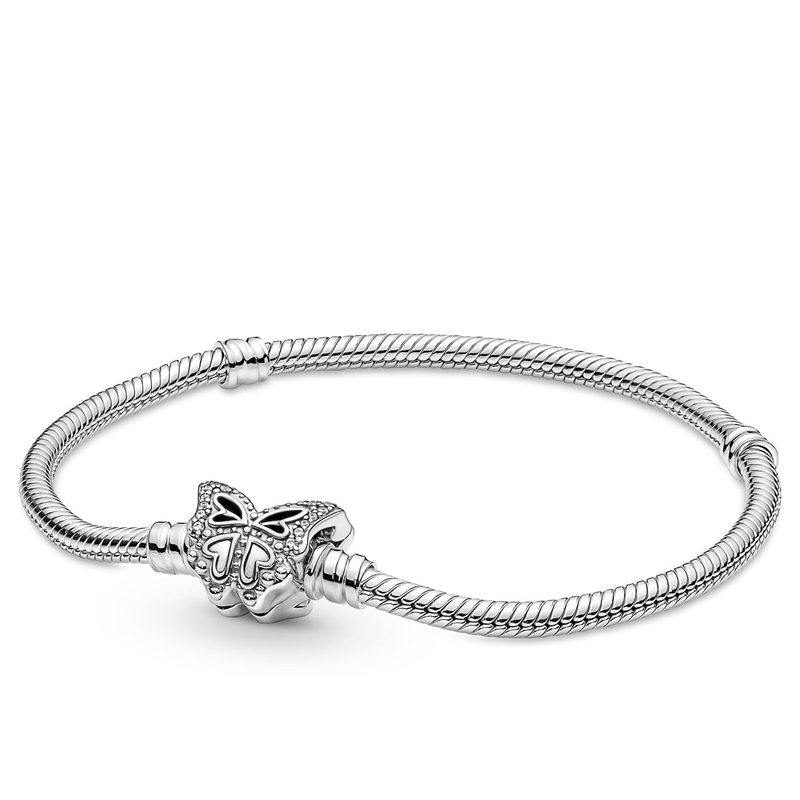 Butterfly Clasp Moments Snake Chain Bracelet_voghion.com