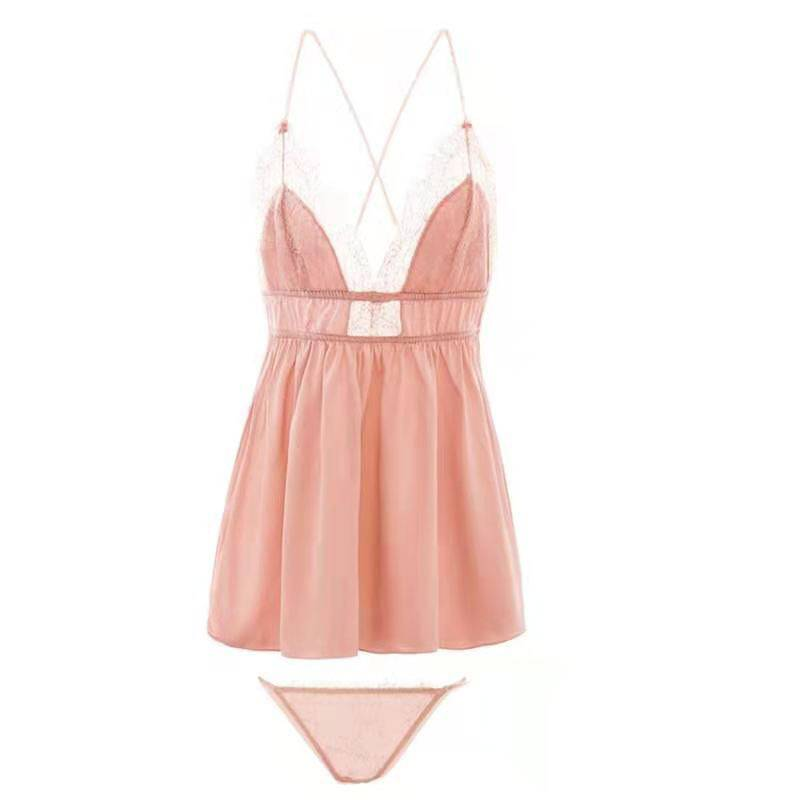 Unterwäsche Spitze leibchen pyjamas set einzel rock anti-seide set_voghion.com