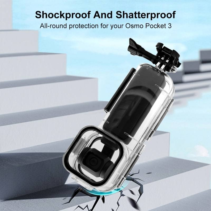 Για υποβρύχια αδιάβροχη θήκη κατάδυσης DJI Osmo Pocket 3 45m (διαφανή)_voghion.com