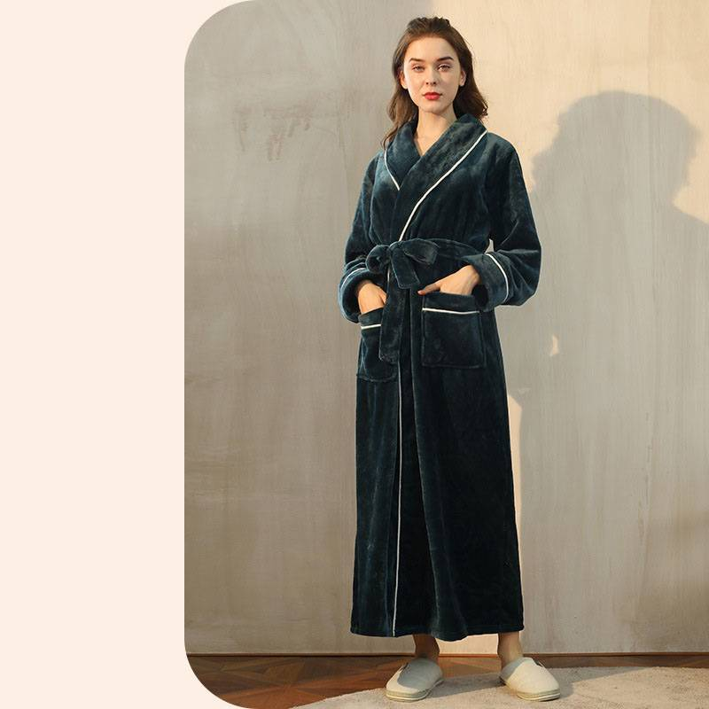 WinterHug RYYD Flanell-Nachthemd – Übergröße|Ganzjahres-Bademantel_voghion.com