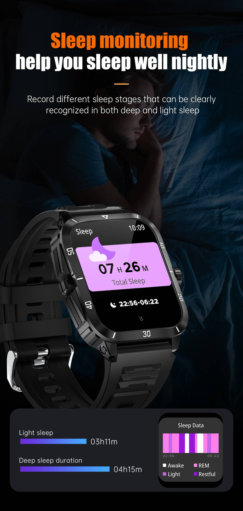 Smart watch multi function wireless call waterproof pedometer voice assistant sports watch_voghion.com