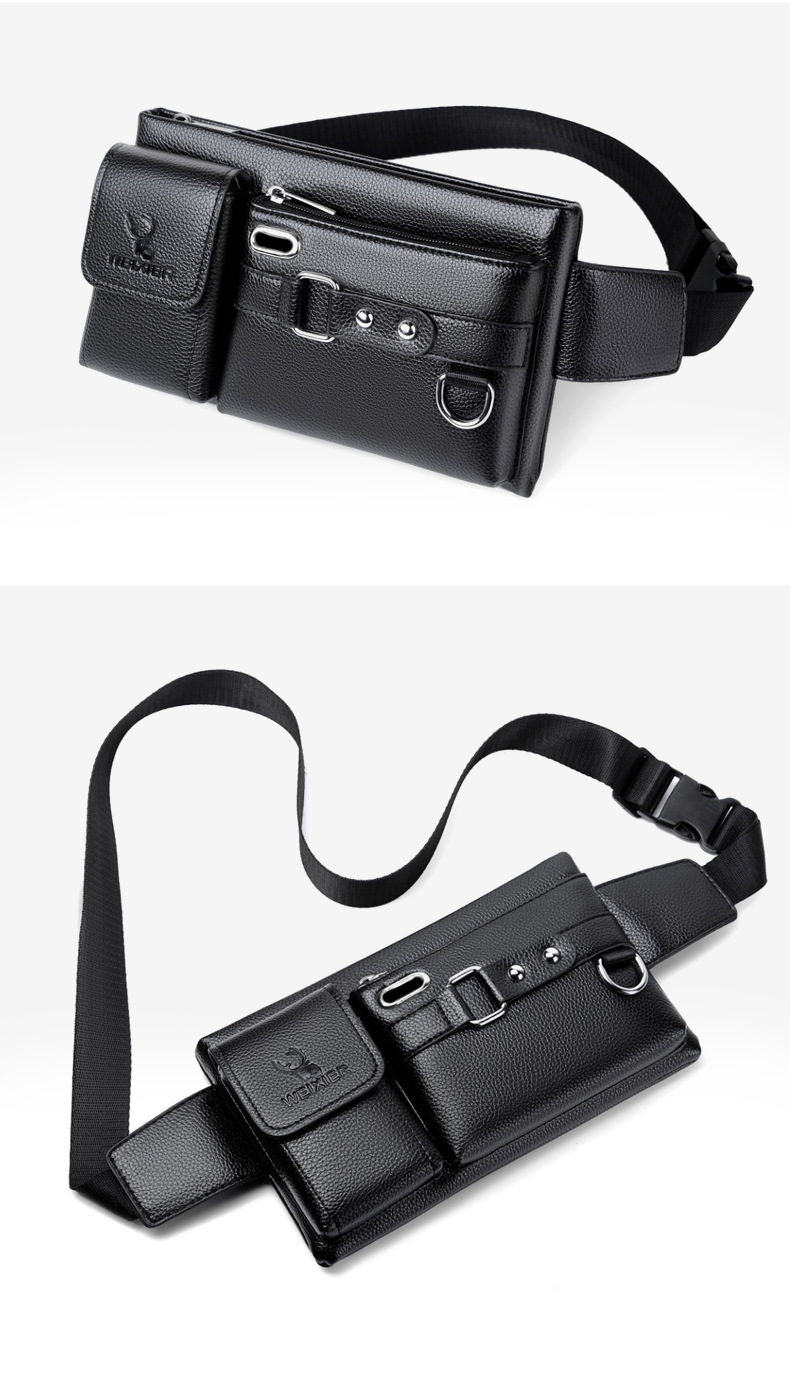 Borsa a tracolla Marsupio sportivo Marsupio multifunzionale per esterni Borsa per cellulare Borsa a tracolla in PU Marsupio da equitazione Uomo_voghion.com