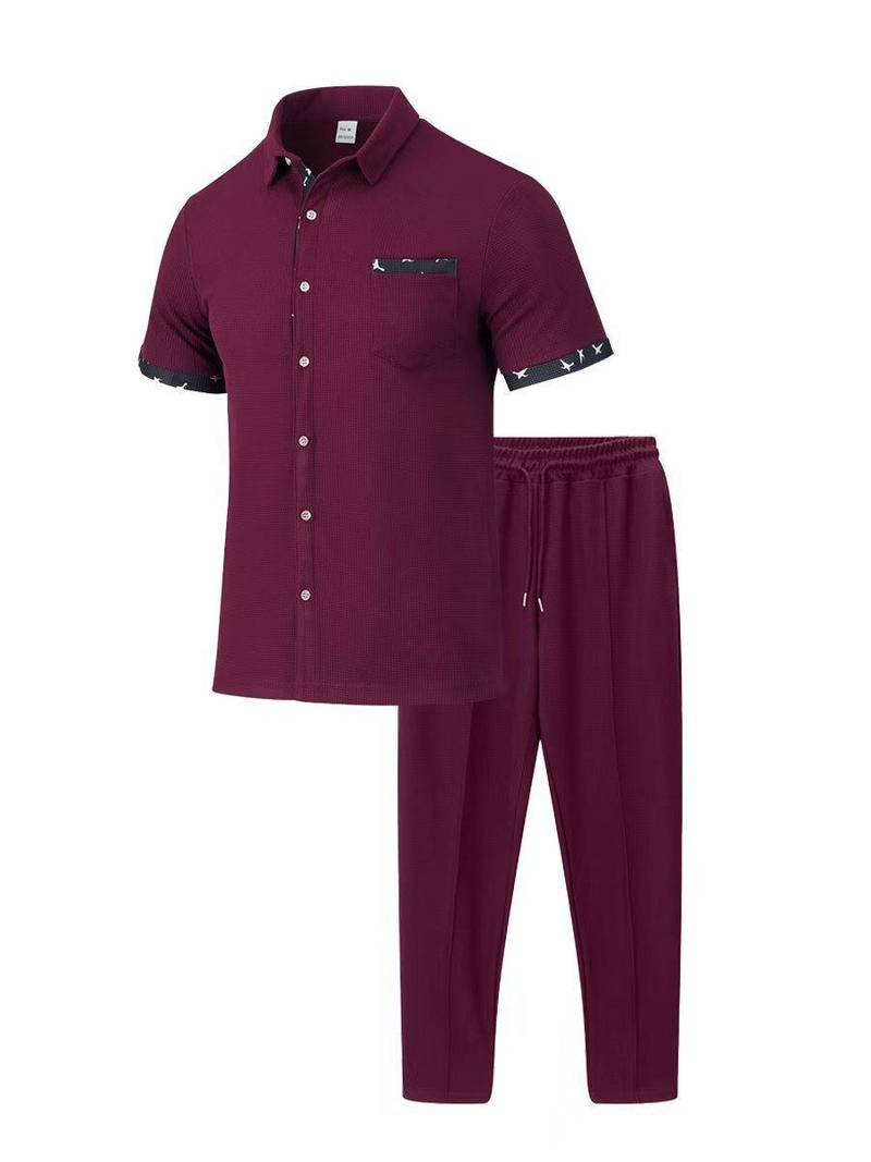 Summer Men's New Short-sleeved Trousers Two-piece Sports Fashion Leisure Suit_voghion.com