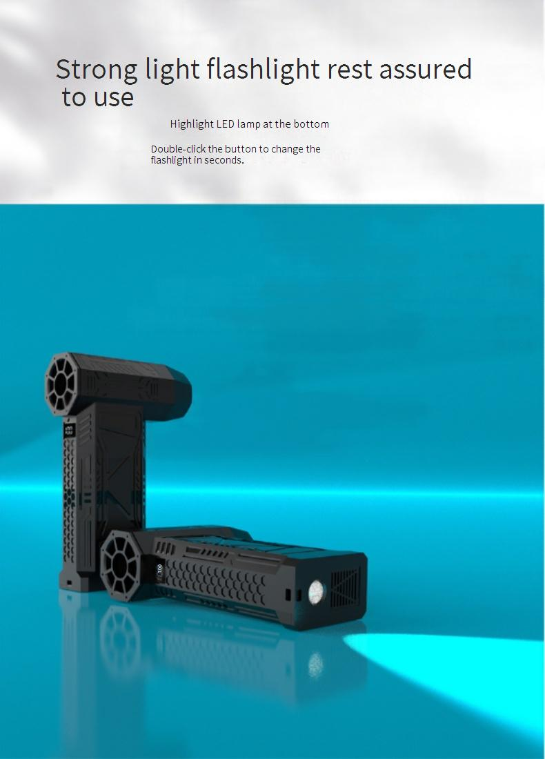 Turbo Handheld Fan - 130,000 RPM Brushless Motor (USB-C Fast Charge Ultra-Strong Wind Power Portable & Lightweight For Outdoor/Workshop Use)_voghion.com