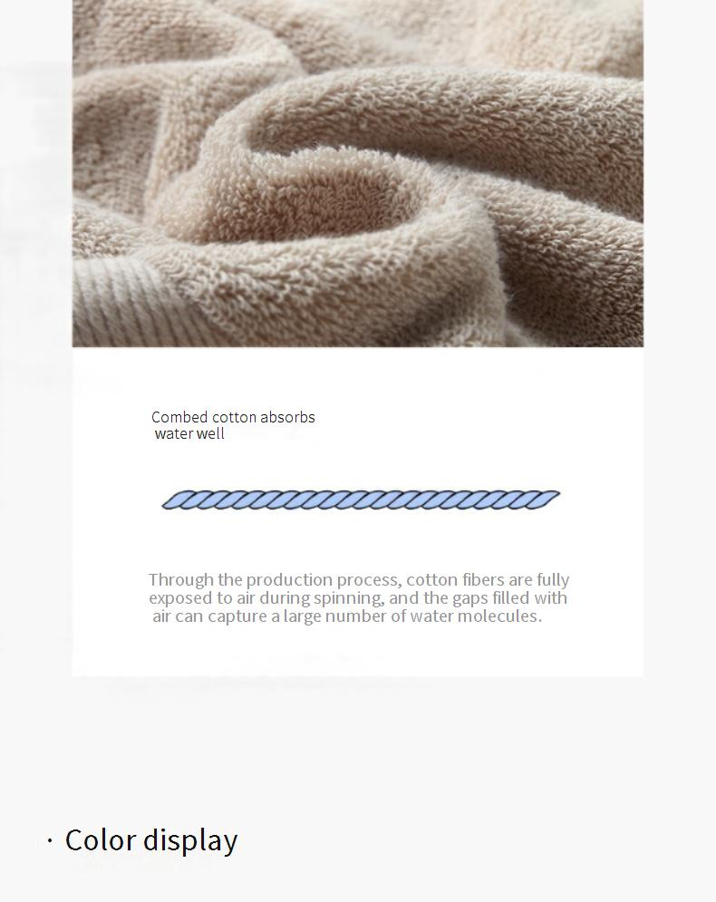 7A Antibacterial 100% Cotton A-Class Towel Set - Ultra Thick & Super Absorbent Soft & Skin-Friendly Multi-Color Options Face Towel & Bath Towel_voghion.com