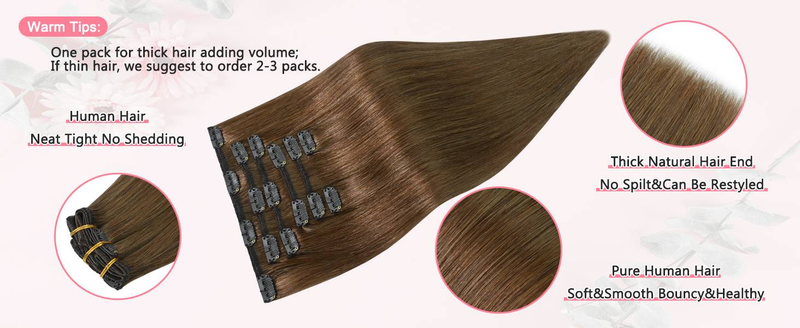 Clip-In-Haarverlängerungen, Echthaar, 55,9 cm, Helles Aschblond/Bleichblond, Clip-In-Doppelschuss, 100 % Echthaar-Extensions, 8 Stück, 110 g_voghion.com
