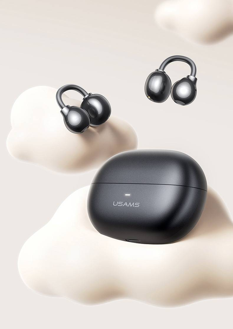 USAMS R02 Open-Ear Bluetooth Oordopjes True Wireless Clip-On Beengeleiding Ultralange batterijduur Hoogwaardig geluid_voghion.com