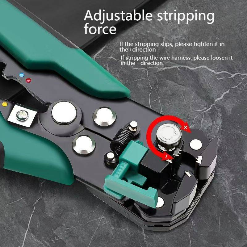 Professional Automatic Wire Stripper Cutter Crimper Tool For Electricians - Multi-Function Fiber Optic Cable Stripper With High Carbon Steel Blades_voghion.com