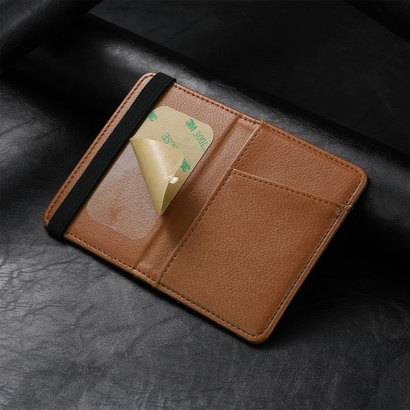 TechGlobe Back Adhesive Universal Phone Card Holder Multi-Card Slot Storage Stand Wallet Style Elastic Wrist Strap Anti-Drop Case_voghion.com