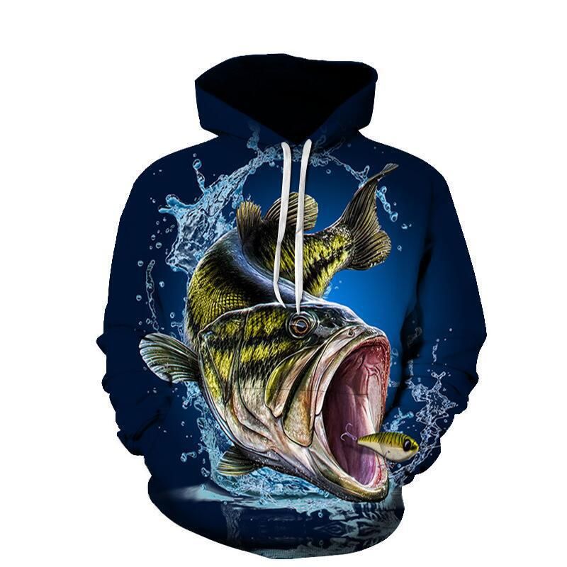 Hot selling 3D in spring and summer, popular fishing digital prints, men's fashion trends, round neck hoodies_voghion.com