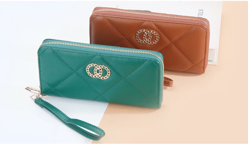 Baellerry New Women's Long Wallet Korean Version Xiaoxiangfeng Multi-card Position Clutch Bag Quilted Women's Bag Wholesale_voghion.com