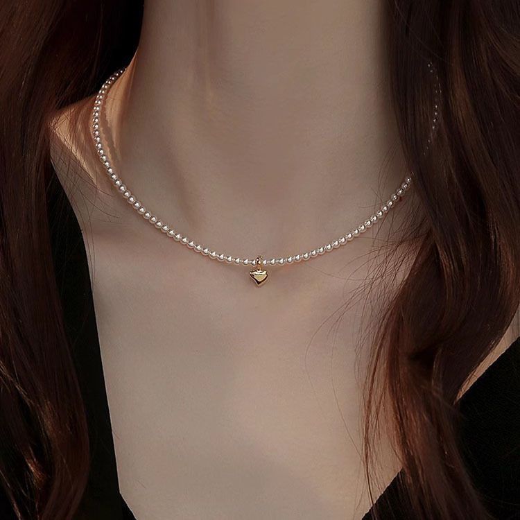 French Double-layer Pearl Necklace For Women, Light Luxury, Niche, High-end, Fashionable Accessories, Choker Neck,_voghion.com