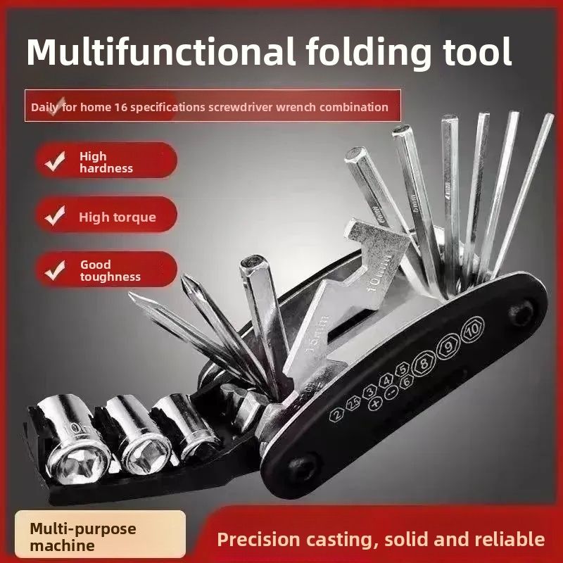 DeGong – Ensemble de tournevis multi-usages 16 en 1, clés hexagonales, petits outils pour la réparation automobile_voghion.com