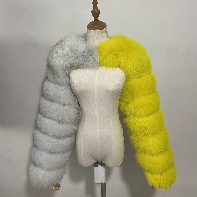 Cappotto in pelliccia da donna Pelliccia di volpe moda pelliccia sintetica cappotto autunno-inverno_voghion.com