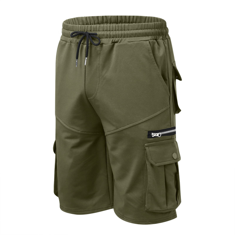 2024 Summer New Workwear Shorts, Pure Cotton Loose Size 5/4 Pants, Men's Multi Bag Casual Pants_voghion.com