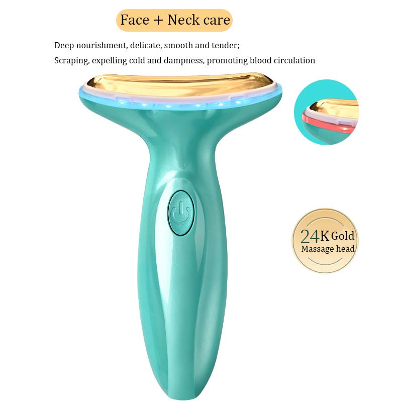 LED Thermische Nek Trillingen Massage Hoofd Huidverjongende Lifting Schrapen Massager Draai Verminder Dubbele r 70% korting_voghion.com