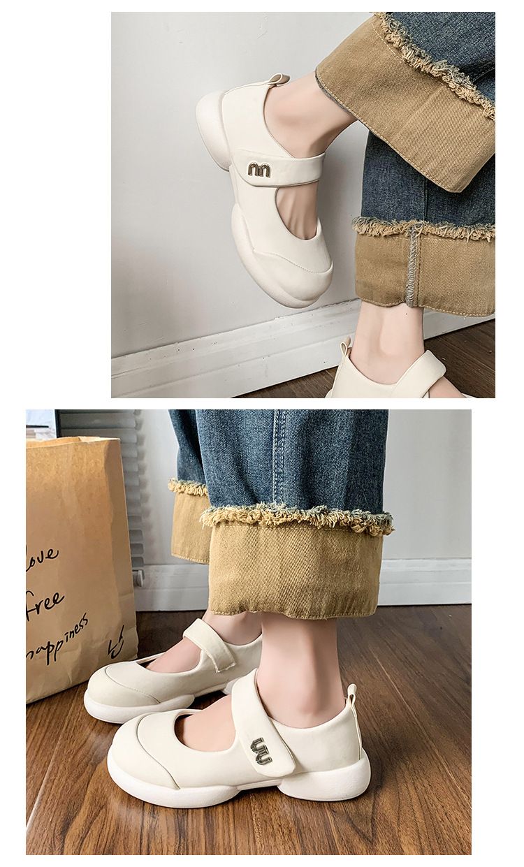 Csúnya és aranyos fehér francia Mary Jane bőrcipő, női szandál, 2024-es új, nyári Xiaoxiang, szoknyával, kényelmes, egyrészes cipő._voghion.com