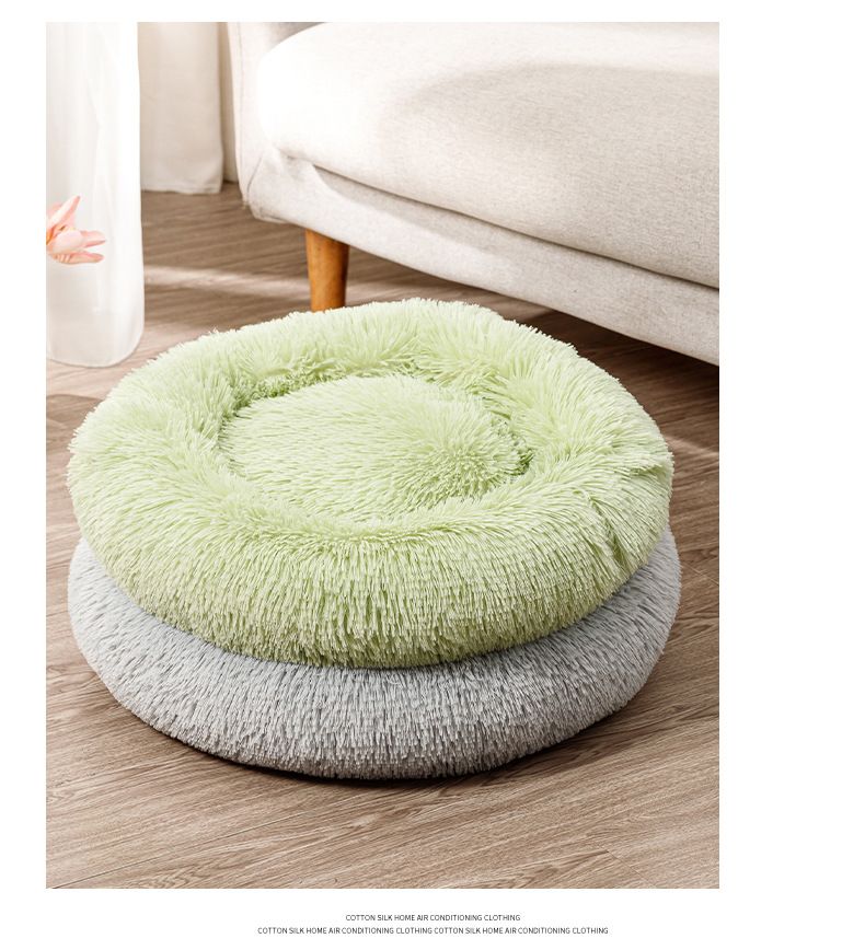 Nido caldo lungo per animali domestici, rotondo, in peluche, rosso, autunno e inverno, per gatti e cani_voghion.com