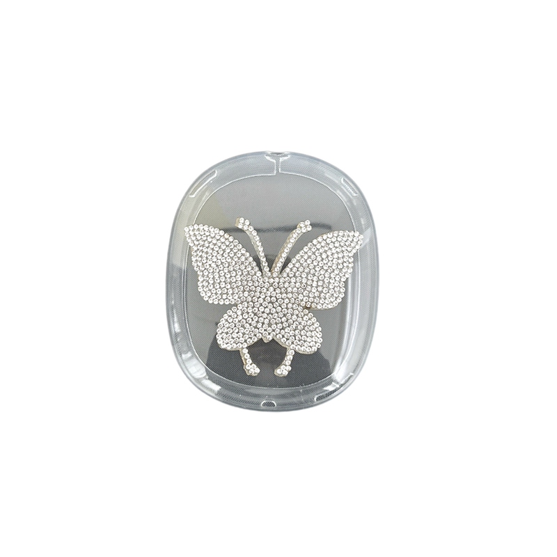 Protective Case Suitable for Airpods Max Luxury Rhinestone Butterfly Transparent Headphone Cover_voghion.com