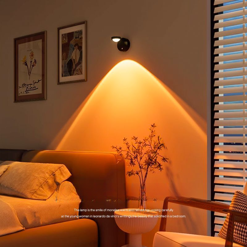 Lampe LED murale magnétique à chargement par le sol, veilleuse mobile, éclairage d'ambiance, petit projecteur de colline_voghion.com