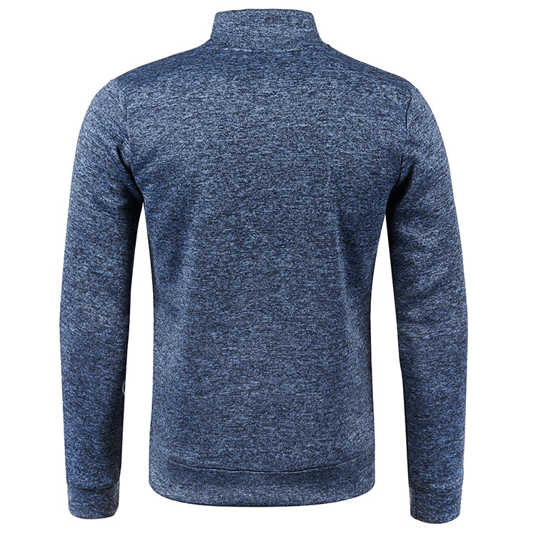 Herren-Strickpullover mit Viertelreißverschluss – Lässiger Herbst-Winter-Pullover mit weichem Futter, warme Langarm-Strickware, Übergröße_voghion.com