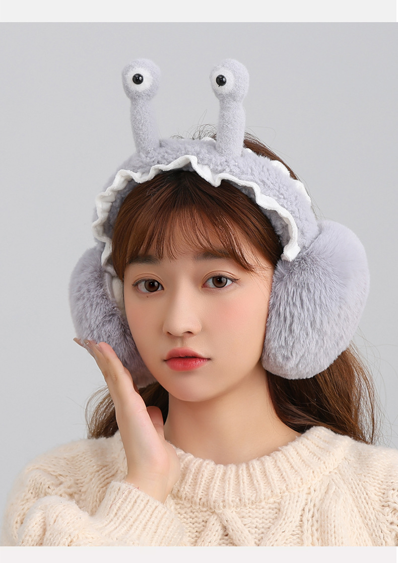 Korean Version Plush Warm Foldable Winter Protection Student Warmer Cute Anti-Freeze Cycling Ear Muffs_voghion.com