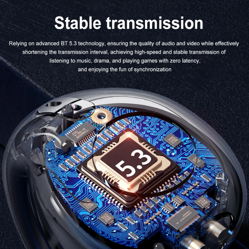 T75 Ear-Clip Bluetooth Headphones Bone Conduction Earphones Wireless Earbuds 3D Surround Stereo Bass Sports Headset with Mic_voghion.com