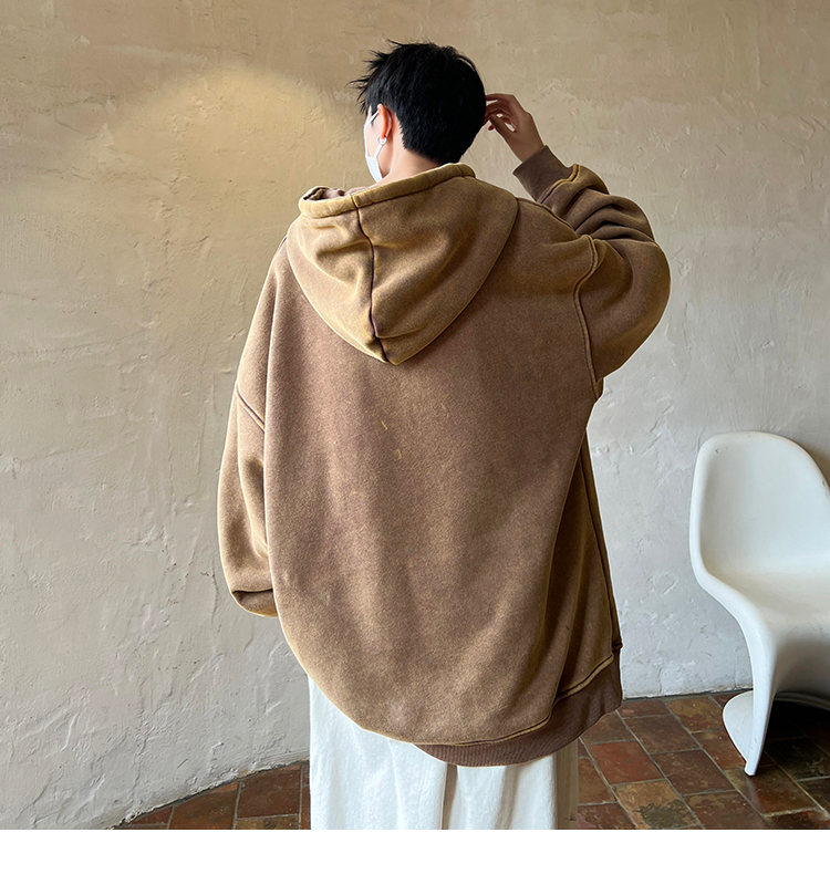 Sweat-shirt à capuche japonais pour hommes, grande taille, lourd, de haute qualité, modèle régulier, nouvelle collection 2024_voghion.com