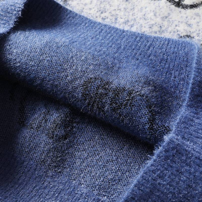 Men's Clothing plus velvet thickened sweater winter round neck warm boys half turtleneck bottoming sweater_voghion.com