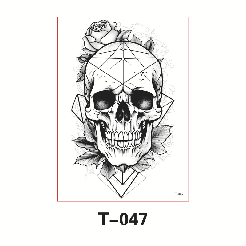 Accessoires de tatouage, nouveaux autocollants de tatouage noirs et blancs, imperméables et durables, autocollants de tatouage de personnalité féminine avancés pour bras sexy_voghion.com