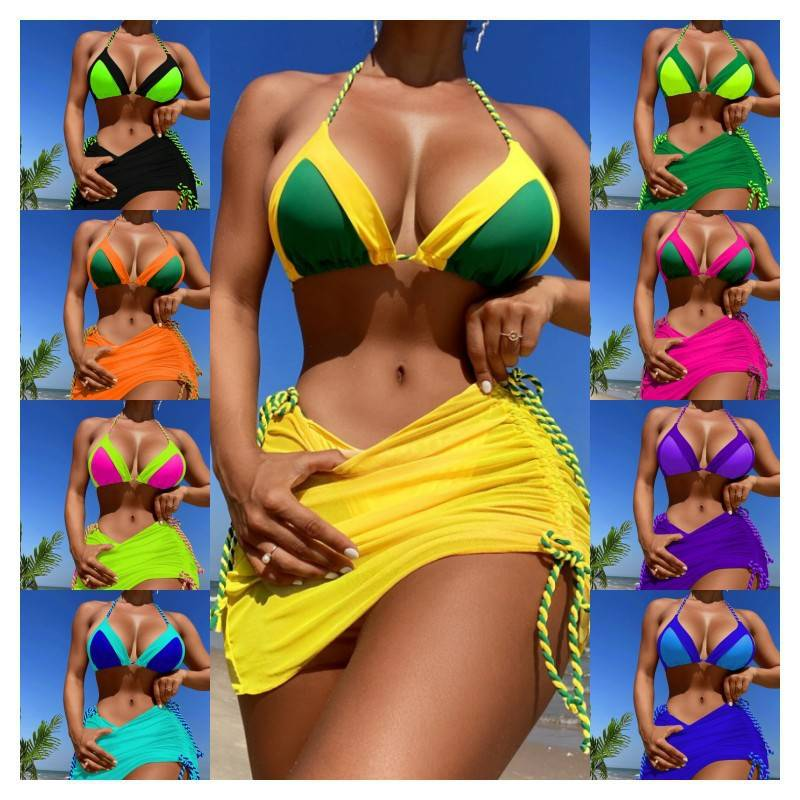 Women's Clothing New Sexy Swimwear Three Piece Bikini Split Bikini Women's Swimsuit_voghion.com