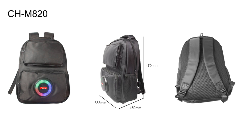 Muti-function Backpack Bag Bluetooth Speaker Waterproof Battery LED Lights Radio Audio Amplifier Flashlight Charger Work Leisure Best Gift 06_voghion.com