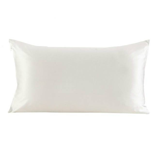 Solid Color Satin-Like Pillowcase - Silk Feel Zipper Closure (Breathable & Hypoallergenic Luxury Bedding Accessory Modern Home Decor)_voghion.com