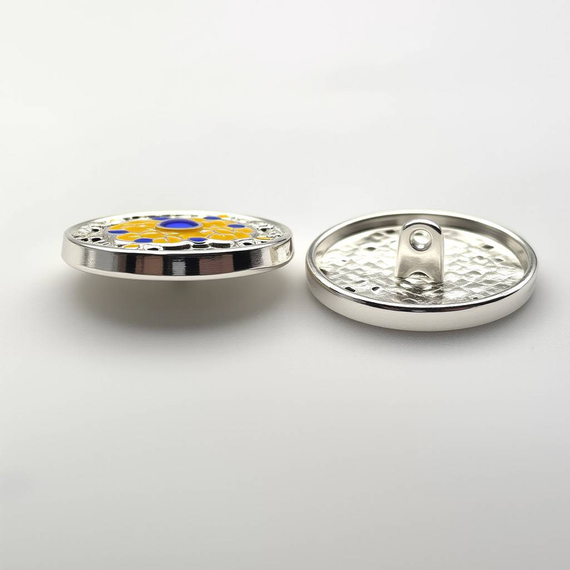 6-10pcs 1.8cm/2.3cm Clothing Metal Buttons Bright Silver Uitable For Shirts, Coats, Pants._voghion.com