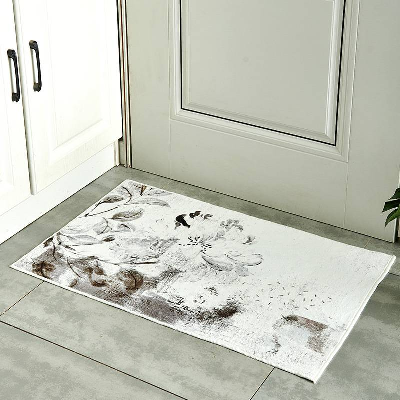 Tappeto d'ingresso in stile cashmere bohémien | Retro in TPR lavabile, antiscivolo e antimacchia | Zerbino resistente per l'ingresso e l'arredamento della casa_voghion.com