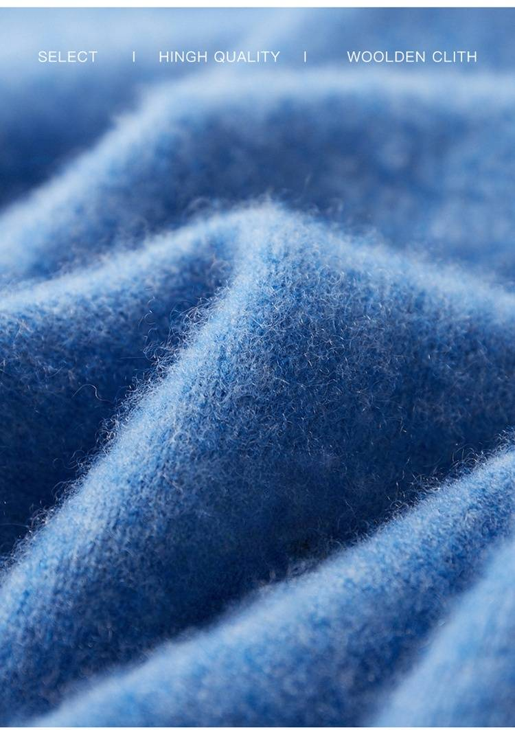 Men's Inner Layer With A Semi-high-neck Pullover Sweater And A Thick, Large-sized Cashmere Sweater For Autumn And Winter_voghion.com