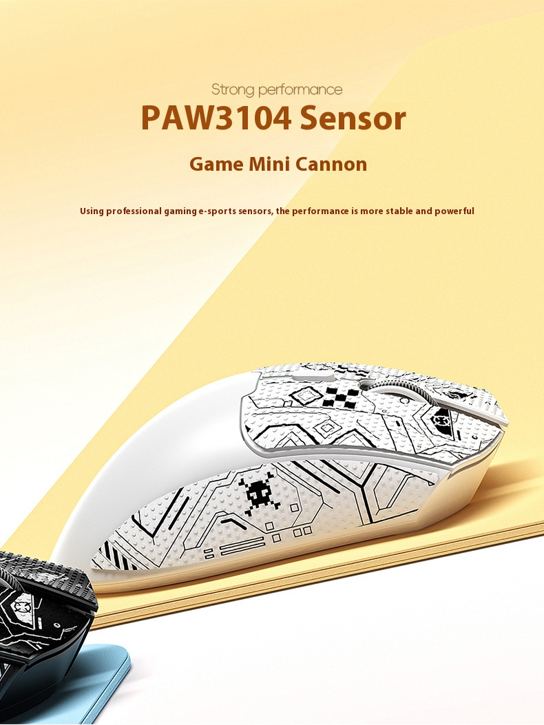 Wireless Gaming Mouse – 2.4G/Bluetooth Dual Mode, 8000 DPI, 6 Programmable Buttons, 4-Way Scroll, 59g Lightweight For Laptop/PC_voghion.com