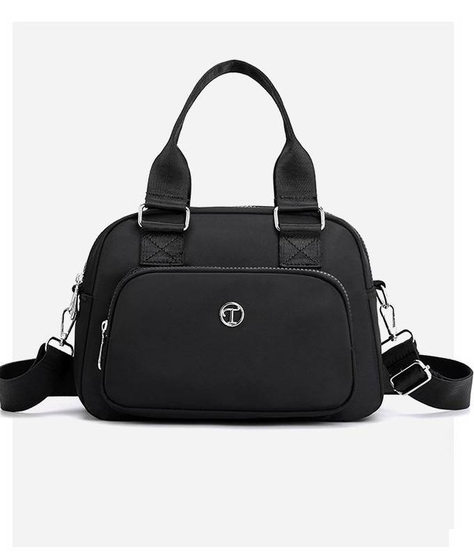 Damen-Umhängetasche, lässige Mini-Handtasche aus Nylon mit Reißverschlusstasche, stilvoll und geräumig für den täglichen Gebrauch (Pink, Schwarz, Lavendel, Grün)_voghion.com