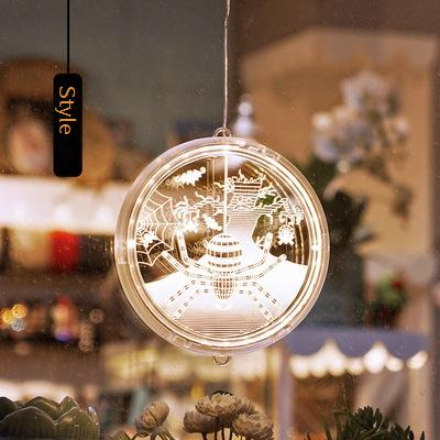 Luci LED per Halloween - Decorazioni spettrali viola/bianco caldo per feste, casa e bar (zucca, fantasma, scheletro, ragno, spaventapasseri)_voghion.com