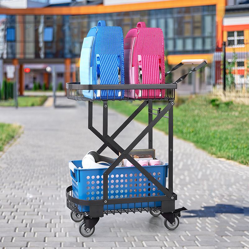 Carrello della spesa portatile per bagagli Express, carrello da campeggio per esterni, carrello della spesa pieghevole a doppio strato per uso domestico_voghion.com