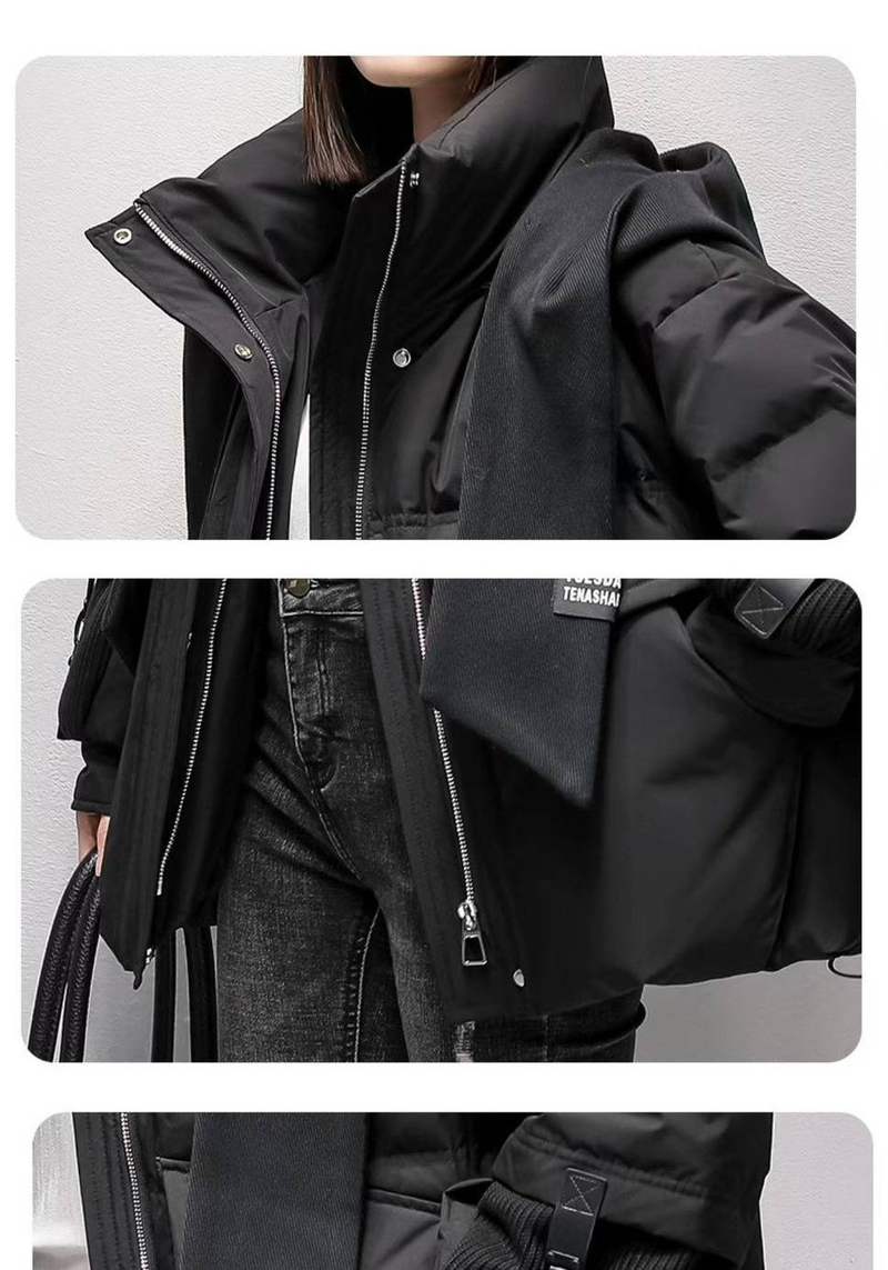 Gesteppte Pufferjacke für Damen – Leichter Wintermantel mit abnehmbarer Kapuze für kleine bis große Größen_voghion.com