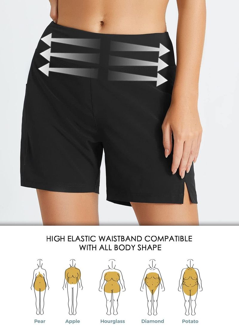 Women's Boxer With Pockets, Fashionable Beach Loose Elastic Casual Quick-Dry Running Shorts_voghion.com