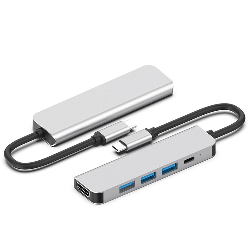 USB C Hub Multiport Adapter 5 in 1 mit HDMI 4K rollenmaschinenlinie typc 3,0 Ports und 100W Power Delivery Qianji HUB 5 in 1 für Laptop MacBook_voghion.com