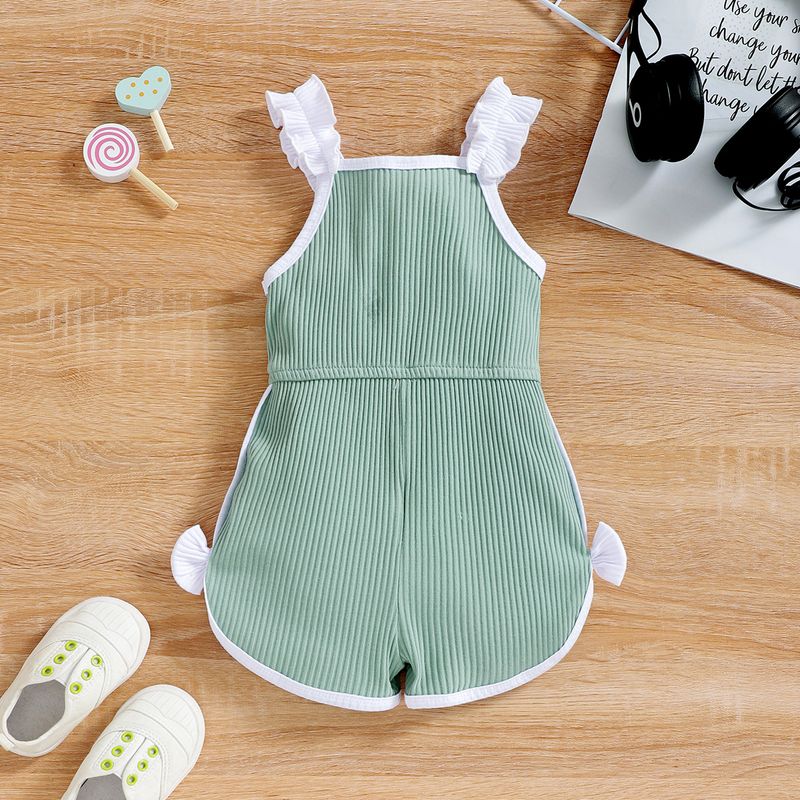 Treasure salary children's clothing letter puppet lace suspender bow shorts crawling clothes sports cute_voghion.com