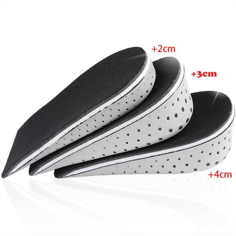 Height Increase Insole 1 Pair Hard Breathable Memory Foam Heel Lifting Inserts Lifts Shoe Pads Elevator Insoles for_voghion.com