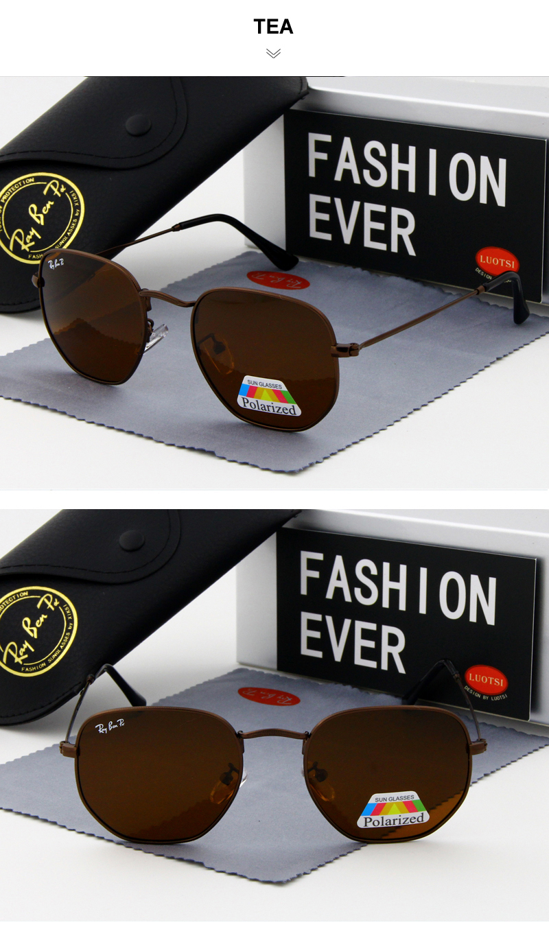 Marke Design Mode Hexagon Kleine Polygon UV400 männer Polarisierte Sonnenbrille Flug Sport Schwarz Objektiv 2022 Frauen Rosa_voghion.com