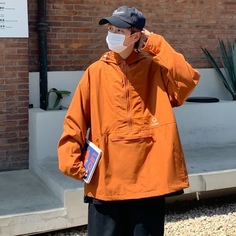 Giacca Charge, pullover funzionale con mezza cerniera, alla moda, primaverile e autunnale, da uomo di High Street americano, vestibilità ampia e funzionale_voghion.com