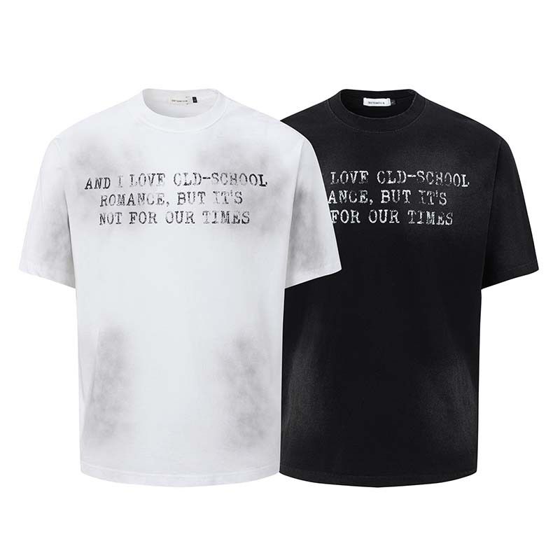 Impression de lettres américaines chics chinoises, design original, petit nombre de t-shirts à manches courtes, mode estivale pour hommes_voghion.com